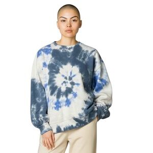Style & Co. Blue and White Tie-Dye Long sleeve Sweatshirt